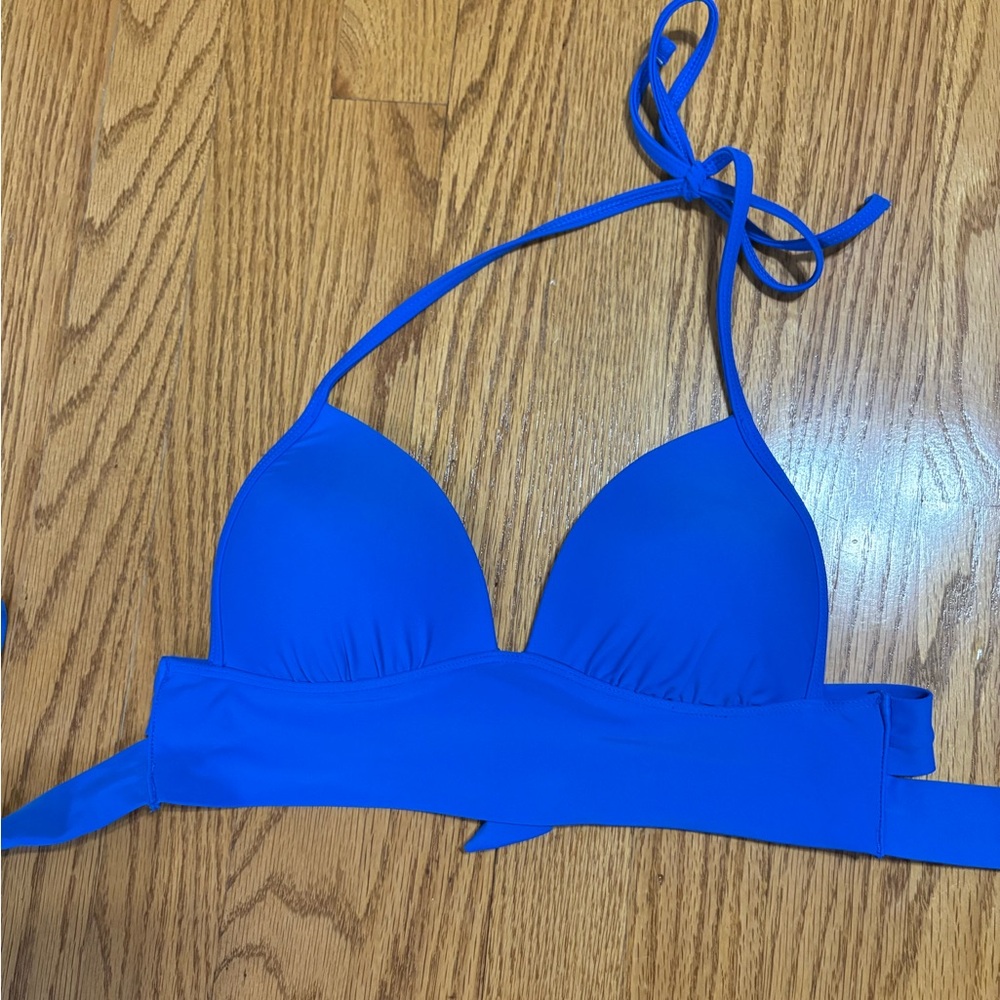 Aerie Blue Halter Bikini Top